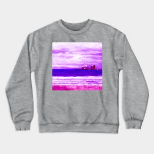 Purple Beach Crewneck Sweatshirt